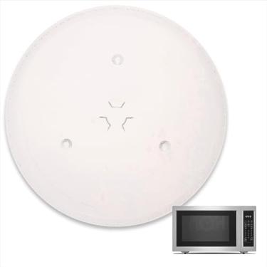 Imagem de Substituição de placa giratória de vidro para micro-ondas compatível com GE e Samsung de 28,6 cm - placa de 28,5 cm, equivalente a GE WB49X10097