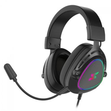 Imagem de Headset Gamer SuperFrame Sound RGB 50mm Surround 7.1 USB Preto - SF-HS