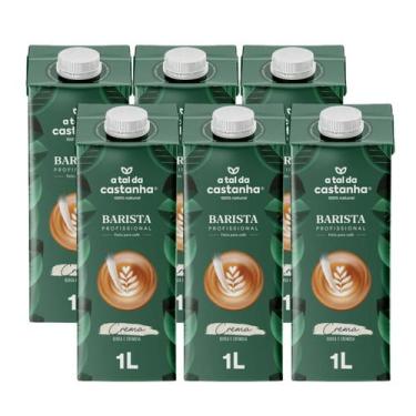 Imagem de 6x Bebida Vegetal Barista A Tal da Castanha 1 Litro, Caju e Aveia