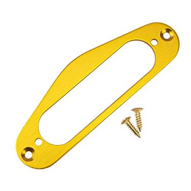 Imagem de 1 anel de montagem de captador de bobina única de metal Yootones com parafusos compatível com guitarra Fender Stratocaster Strat (dourado)