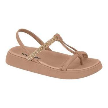 Imagem de Sandalia Moleca 5469.118 Flat Salto Papete Flatform Elastico Feminino-Feminino