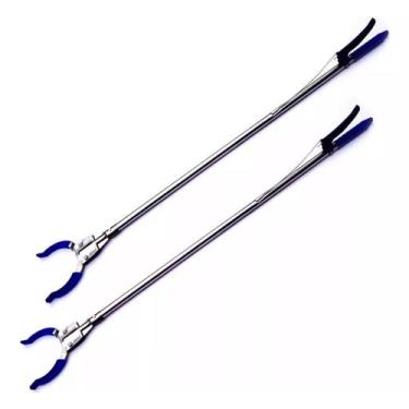 Imagem de Kit 2 Pegador De Objeto Garra Mão Mecânica Multiuso Extensor 90cm - ST
