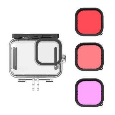 Imagem de Kit Mergulho GoPro Hero 13 / 12 / 11 / 10 / 9 Black  Caixa Estanque  F