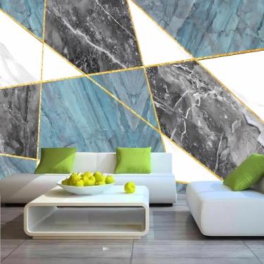 Imagem de Lcythiazole Mural de mármore de tamanho personalizável - mural de papel de parede abstrato, mural de padrão abstrato, papel de parede autoadesivo removível, descasque e cole, para quarto e escritório