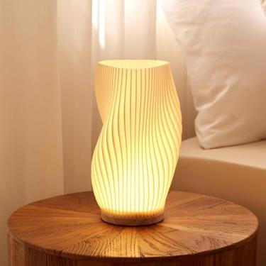 Imagem de Dawnwake Abajur De Mesa Abajures De Cabeceira Para Quarto, Pequenos Criado-Mudo Abajur De Mesa, Iluminação Aconchegante E Aconchegante, Abajur Vintage Boho Cool De Meados Do Século Moderno, Acentos