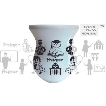 Imagem de Cuia de Madeira Branca Personalizada 360 - Dia dos Professores - Mix A