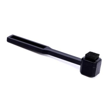 Imagem de MayRecords Escova de limpeza de agulha para toca-discos, escova Stylus de fibra de carbono - Ferramenta de limpeza de agulha preta para toca-discos de vinil (quadrado)