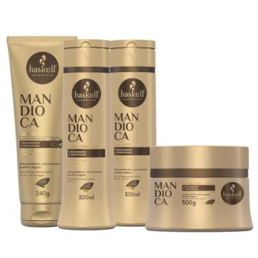 Imagem de Kit Haskell Mandioca Crescimento e Hidratação (4 Produtos)