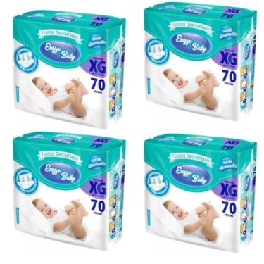 Imagem de KIT 4 PCT Fraldas Descartáveis Atacado Barato Enzzo Baby Pacotão Todos