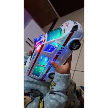 Imagem de Brinquedo Infantil Carro Carrinho de Ambulância GRANDE Sirene Bate Vol