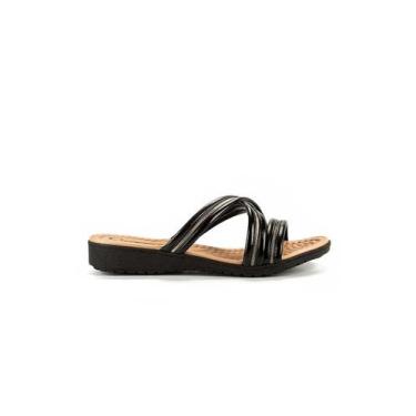 Imagem de Tamanco Campesí Anabela Tiras com Detalhes Brilhantes Puro Conforto Fe