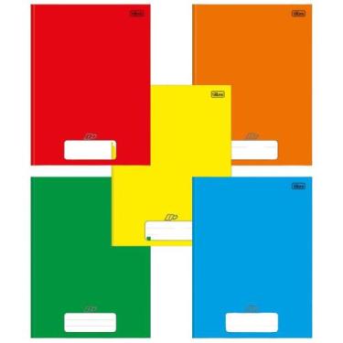 Imagem de Kit 05 Caderno Brochura (PEQUENO) 1/4 Costurado D+ 96 Folhas Capa Dura