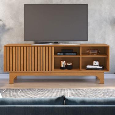 Imagem de Rack para TV Até 70 Polegadas Sereno Candian 1 Porta Cinamomo - Jcm Móveis