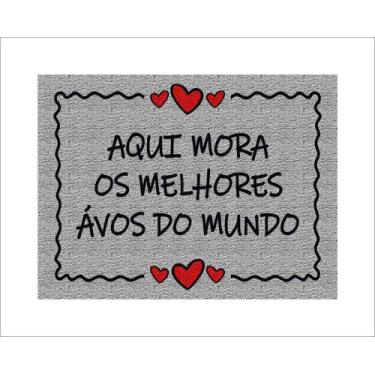 Imagem de Tapete Capacho Aqui Mora os Melhores Avós do Mundo - capacho com arte,