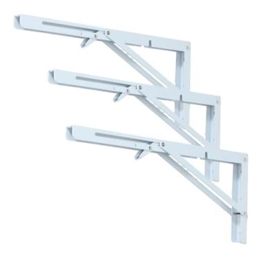 Imagem de 3 Unidades Suporte Mão Francesa Dobrável 30cm Para Prateleira Mesa Retratil