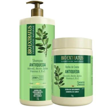 Imagem de kit 1 Shampoo 1 Banho creme Jaborandi 1 L Bio Extratus - BIOEXTRATUS
