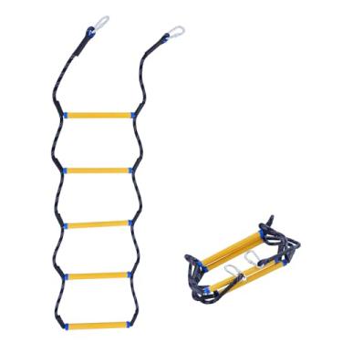 Imagem de LZ.MZXU Escada de corda de barco – Escada resistente e segura de 5 degraus, design compacto portátil, fácil de usar para natação, mergulho, resgate de barco | Ideal para nadadores, pescadores