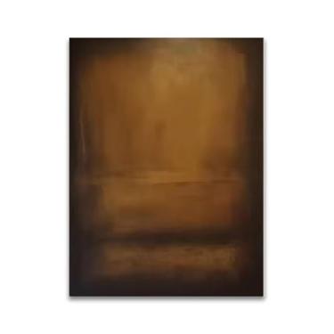 Imagem de Impressão em tela abstrata marrom preta texturizada moderna arte de parede abstrata em tela abstrata pintura de arte para sala de estar escritório casa decoração de parede 40 x 56 cm (15,8 x 22,0 pol)