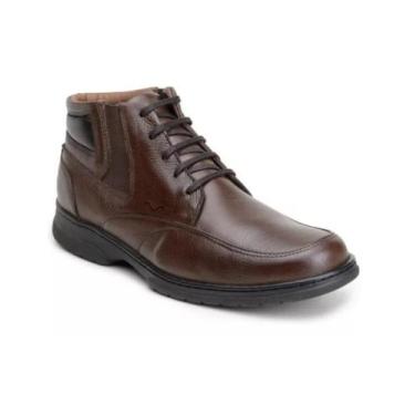 Imagem de Bota Coturno Masculino Confortavel Botina Couro 100% Legitimo Palmilha