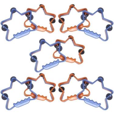 Imagem de Kit 10 Pandeiro Estrela Infantil Pandeirinho De Brinquedo Plástico Col