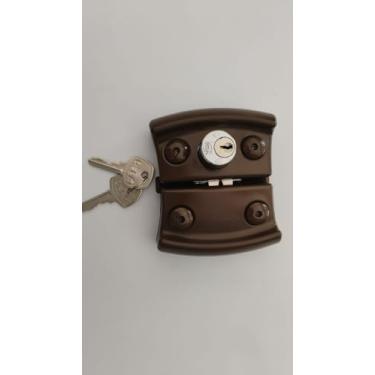 Imagem de FECHADURA KIT 15 VIDRO VIDRO 4F BRANCO HELA BATE FECHA MINI CHAVE (Marrom)