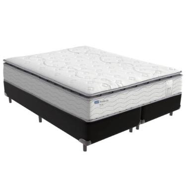 Imagem de Cama Box Queen Preto + Colchão Amsterdã Molas Ensacadas Probel