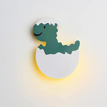 Imagem de Luminária de parede 7W para quarto infantil, luz de parede criativa de dinossauro, luz noturna LED, decoração moderna de jardim de infância, luminária de parede para crianças, príncipe, prin