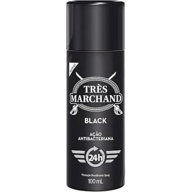 Imagem de Desodorante Spray Masculino Très Marchand Black Ação Antibacteriana 10