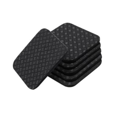 Imagem de menolana 6 peças almofadas de caminhada Absorção de choque de treinador MAT espessada protege pisos de madeira tapetes 3,94 "x 3,94" esteiras de esteira