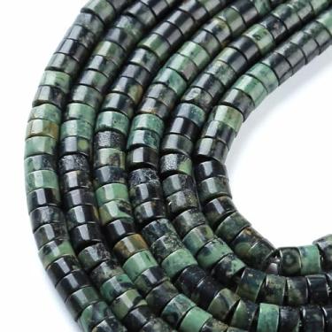 Imagem de 2 x 4 mm, 155 peças, cilindro de tubo de jaspe Kambaba, Rondelle, abaco, disco, espaçador, contas soltas para fabricação de joias