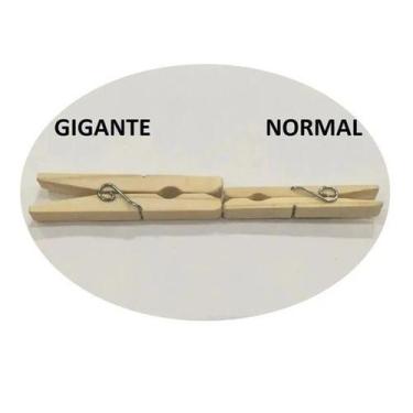 Imagem de 60 Prendedor de Roupas Gigante de Madeira - RODOS TANABI