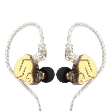 Imagem de Fone de retorno de palco KZ ZSN PRO X profissional sem mic, Dourado