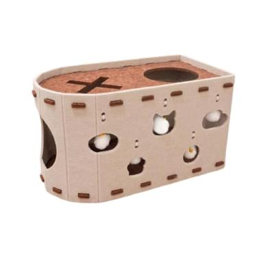 Imagem de IEUDNS Condomínio de arranhões de casas de gato Protetor de mobiliário de fabricação resistente a arranhões robustos para vários gatos Cama de arranhões, Bege