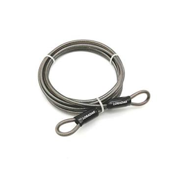Imagem de Cabo de segurança revestido de aço trançado de 4 mm Loradar, trava de bagagem, capa de carro, cabo de segurança, laço duplo (30 pés)