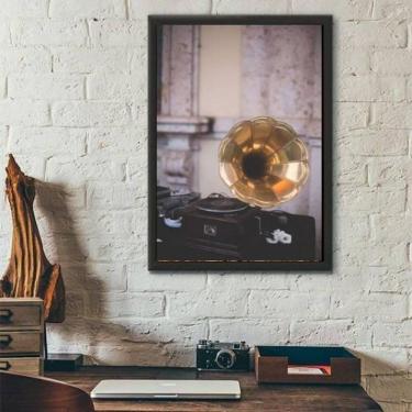 Imagem de Quadro Fotografia Gramofone 24X18Cm - Com Vidro