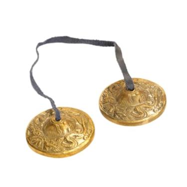 Imagem de YIJU Tibetano Tingsha Cymbals Meditação Tibetana Cymbals 6,5 cm de diâmetro para a família e amigos Meditação portátil sinos, C