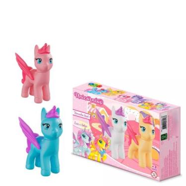 Imagem de Kit 2 Unicórnios Brinquedo Para Montar GGB
