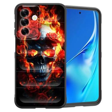Imagem de CICPLKSE Capa para Galaxy A36 5G / A56 5G, silicone premium com [forro de microfibra macio antiarranhões] capa protetora à prova de choque para Samsung Galaxy A36 5G / A56 5G, caveira rosa flamejante
