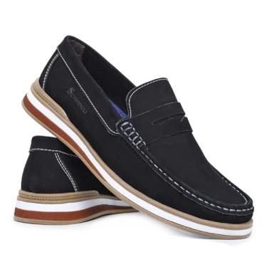 Imagem de Sapato Social Masculino Dockside Elegance Couro Legítimo Blaqueado 2024 (Preto, BR, Adulto, Numérico, 45)