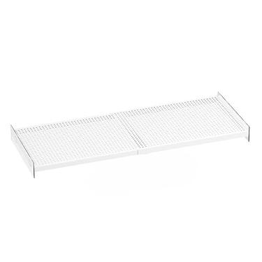 Imagem de WEJIPP Divisor de prateleira de armário expendível prateleira de tensão rack de metal resistente separador de prateleira DIY para armário guarda-roupa armário despensa cozinha quarto, branco