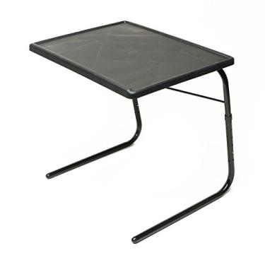 Imagem de Bandeja de TV GG da Table Mate para mesa dobrável extra grande ajustável a 6 alturas e 4 ângulos para comer, laptop e uso multiuso (preto)