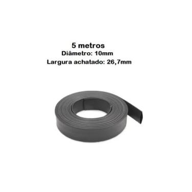Imagem de Tubo Termo Retrátil Preto com Diâmetro 10mm - Rolo 5 metros - Sibratec