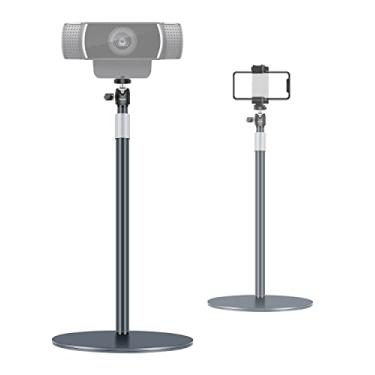 Imagem de Nycetek Suporte para webcam, tripé de suporte leve com cabeça esférica rotativa de 360° para câmera DSLR, anel de luz, webcam, tripé de mesa para gravação de vídeo, filmagem, transmissão de jogos,