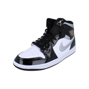 Imagem de Tênis masculino Air Jordan 1 Mid SE (HV0789-010, preto/branco/ouro metálico/prata metálico), Preto metálico prata branco 010, 42 BR