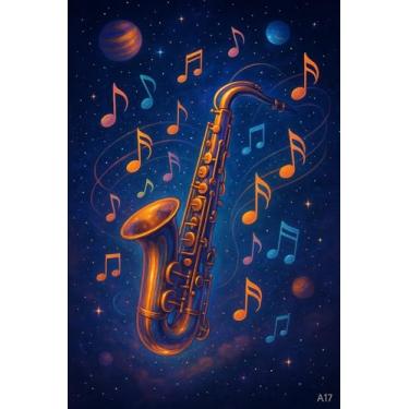 Imagem de Saxofone Galáctico – Pôster Ilustrado