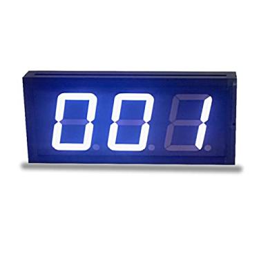 Imagem de Relógio de parede de sala de aula escolar de 10 cm com 3 dígitos com controle remoto programável de tela grande LED relógio digital interno de parede com alto brilho com cronômetro, alarmes,