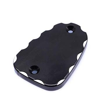 Imagem de Acc-Creativity Tampa do reservatório de fluido de freio dianteiro de alumínio para motocicleta Tampa do reservatório do cilindro mestre para Bonneville T120 Thruxton 1200 T100 (preto)