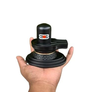 Imagem de 4 Inch Black Shivling Lingam Religious Decorative Showpiece, Fiber Lightweight Temple Idol for Car Dashboard, Home, Office Puja