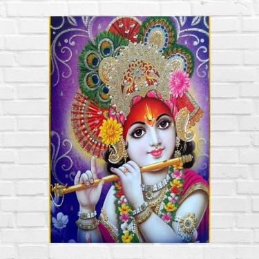 Imagem de Placa Decorativa Mdf Krishna Tamanho 20x27cm