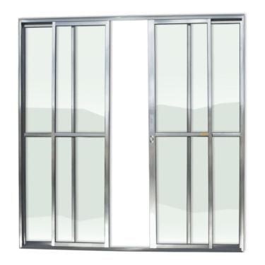 Imagem de Porta De Correr 4 Folhas Super Vidro Liso 210cm X 200cm Brimak Brilhante
